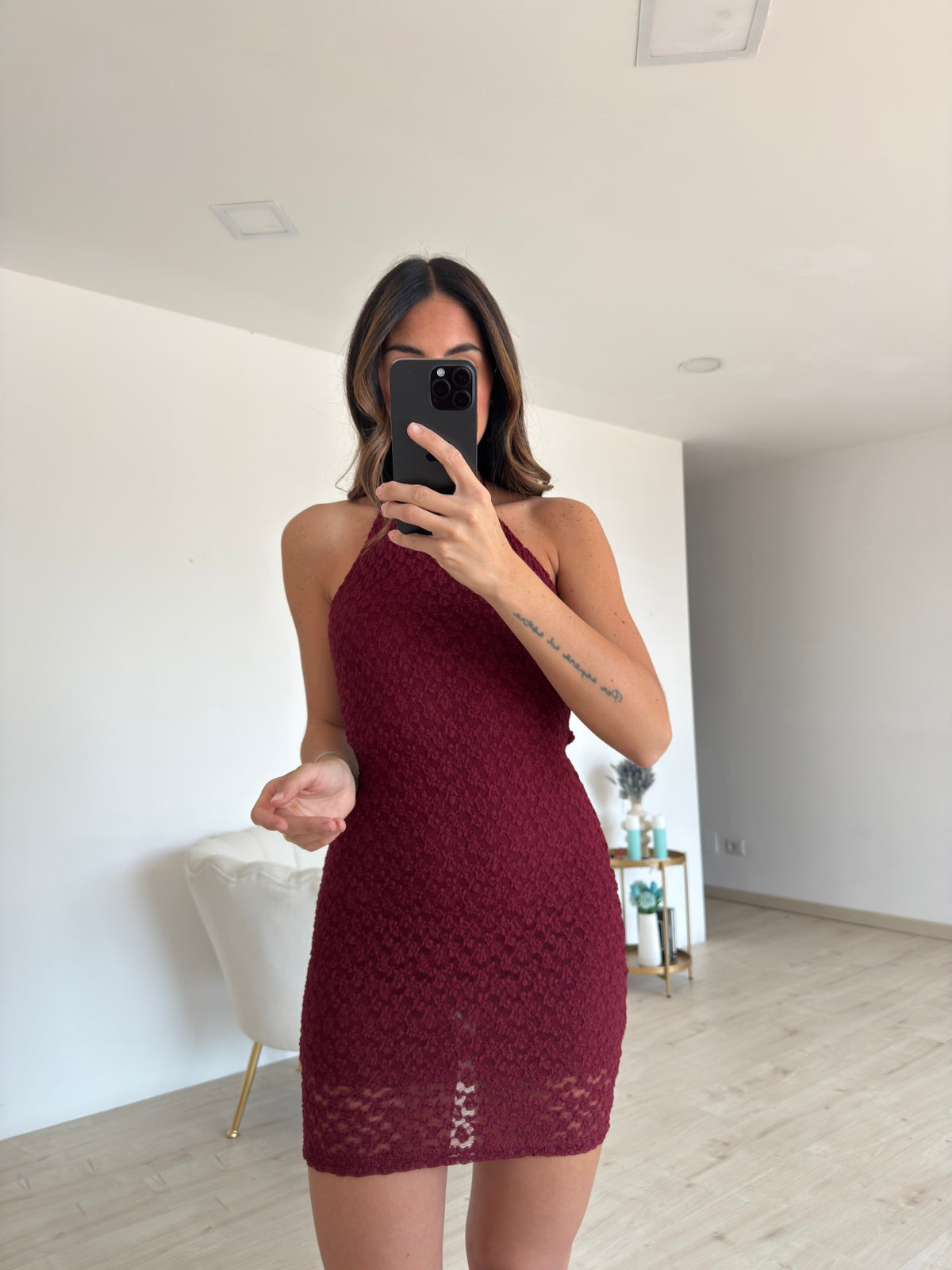 MINI ABITO LAYET BORDEAUX