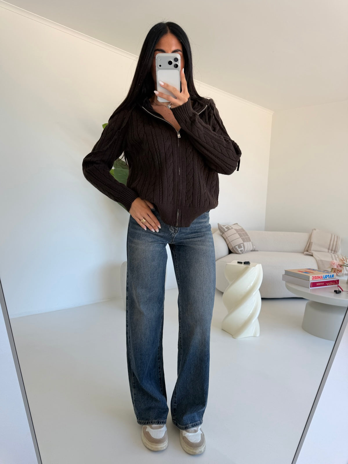 ST1115-5-JEANS PALAZZO BEA LAVAGGIO SABBIATO
