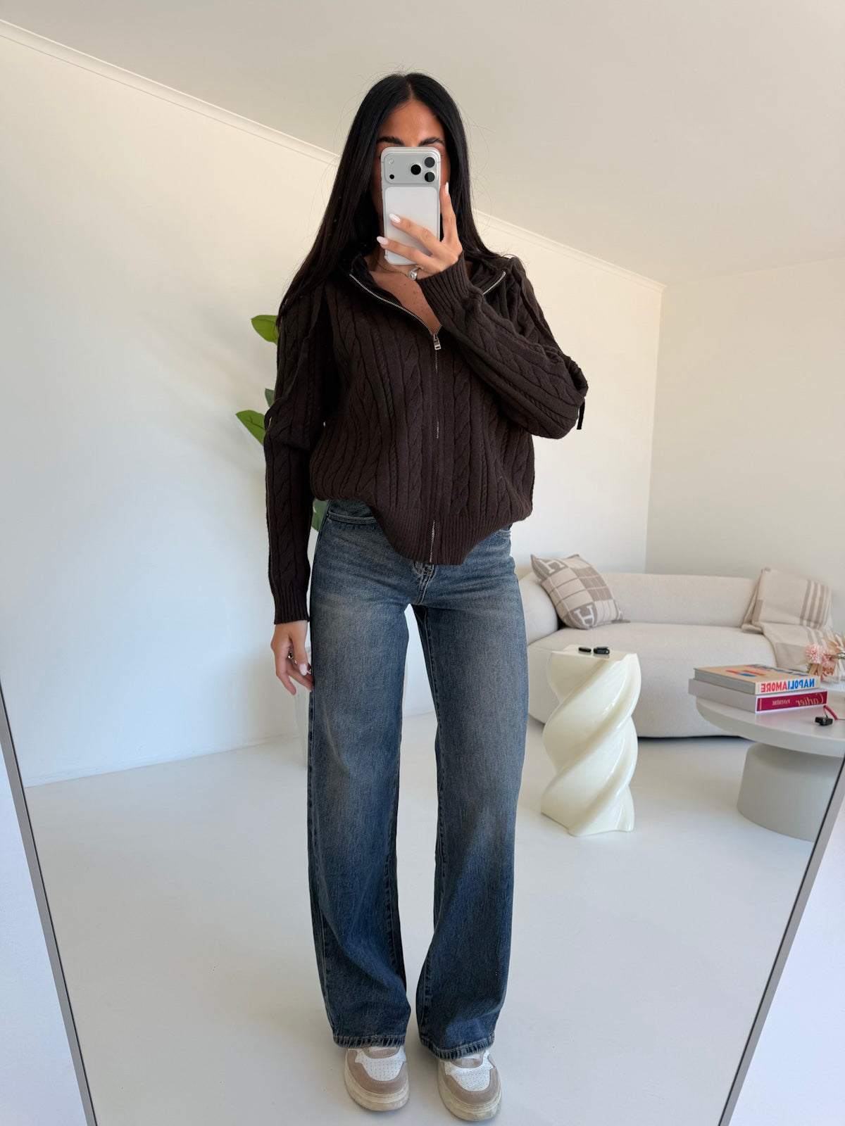 ST1115-5-JEANS PALAZZO BEA LAVAGGIO SABBIATO