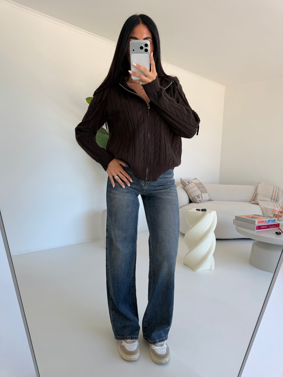 ST1115-5-JEANS PALAZZO BEA LAVAGGIO SABBIATO
