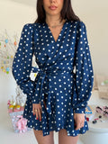 MINI ABITO A PORTAFOGLIO POIS NAVY