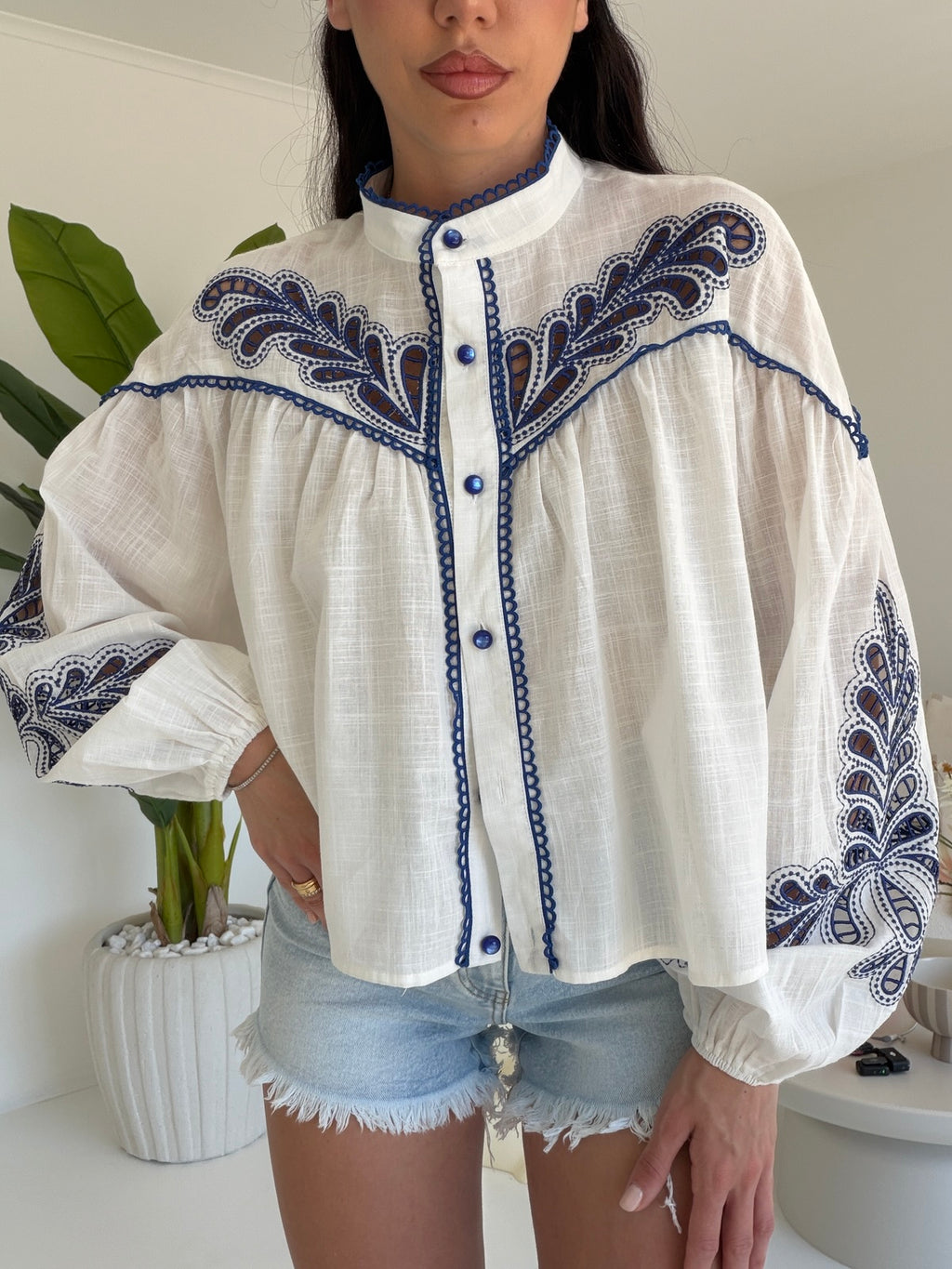 C235-CAMICIA MARRAKECH NAVY