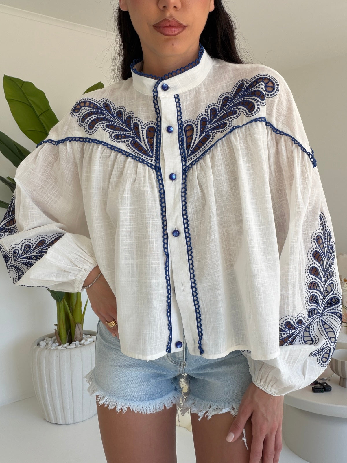 C235-CAMICIA MARRAKECH NAVY