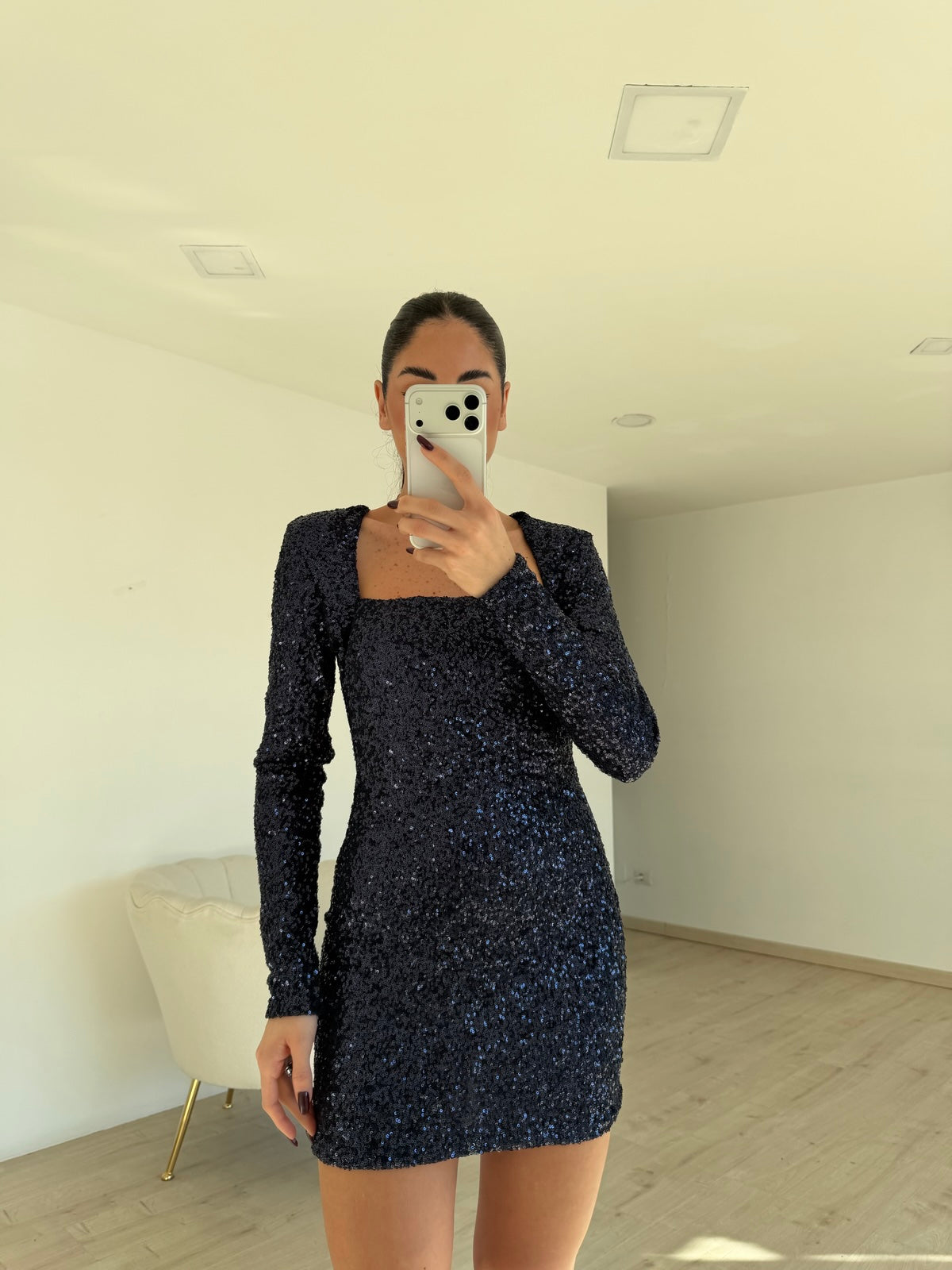 MINI ABITO PAILLETTES NAVY