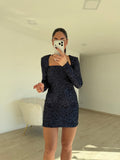 MINI ABITO PAILLETTES NAVY