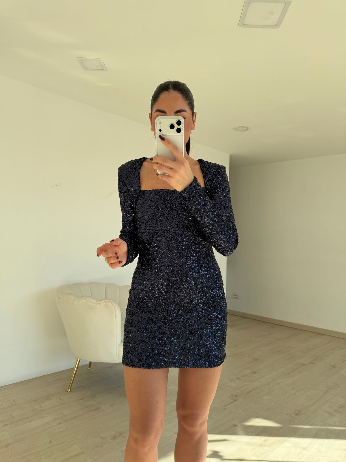 MINI ABITO PAILLETTES NAVY