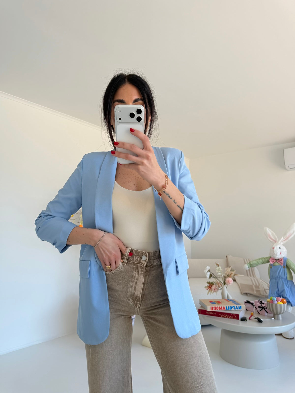 BLAZER 3/4 PASTELLO