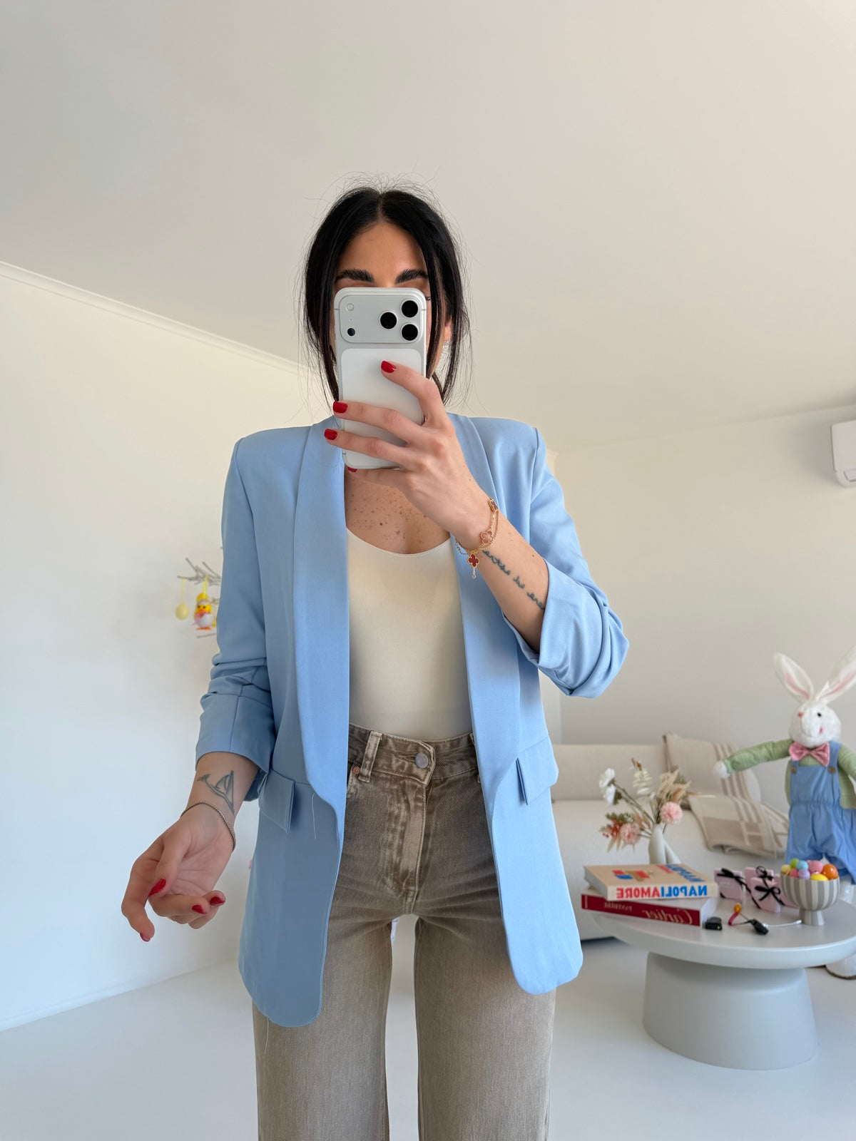 BLAZER 3/4 PASTELLO