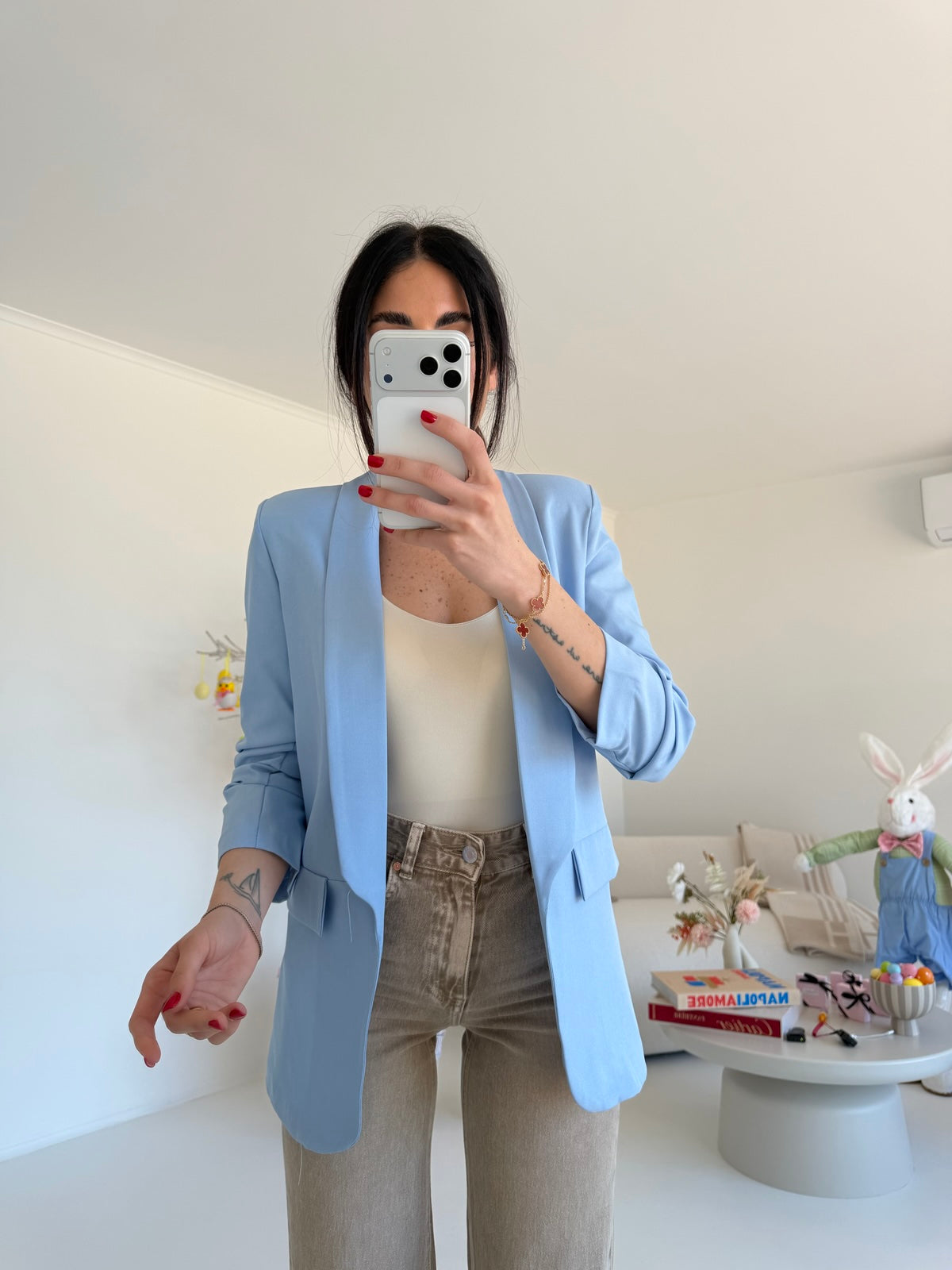 BLAZER 3/4 PASTELLO