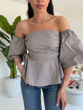 TOP BALZA TAUPE