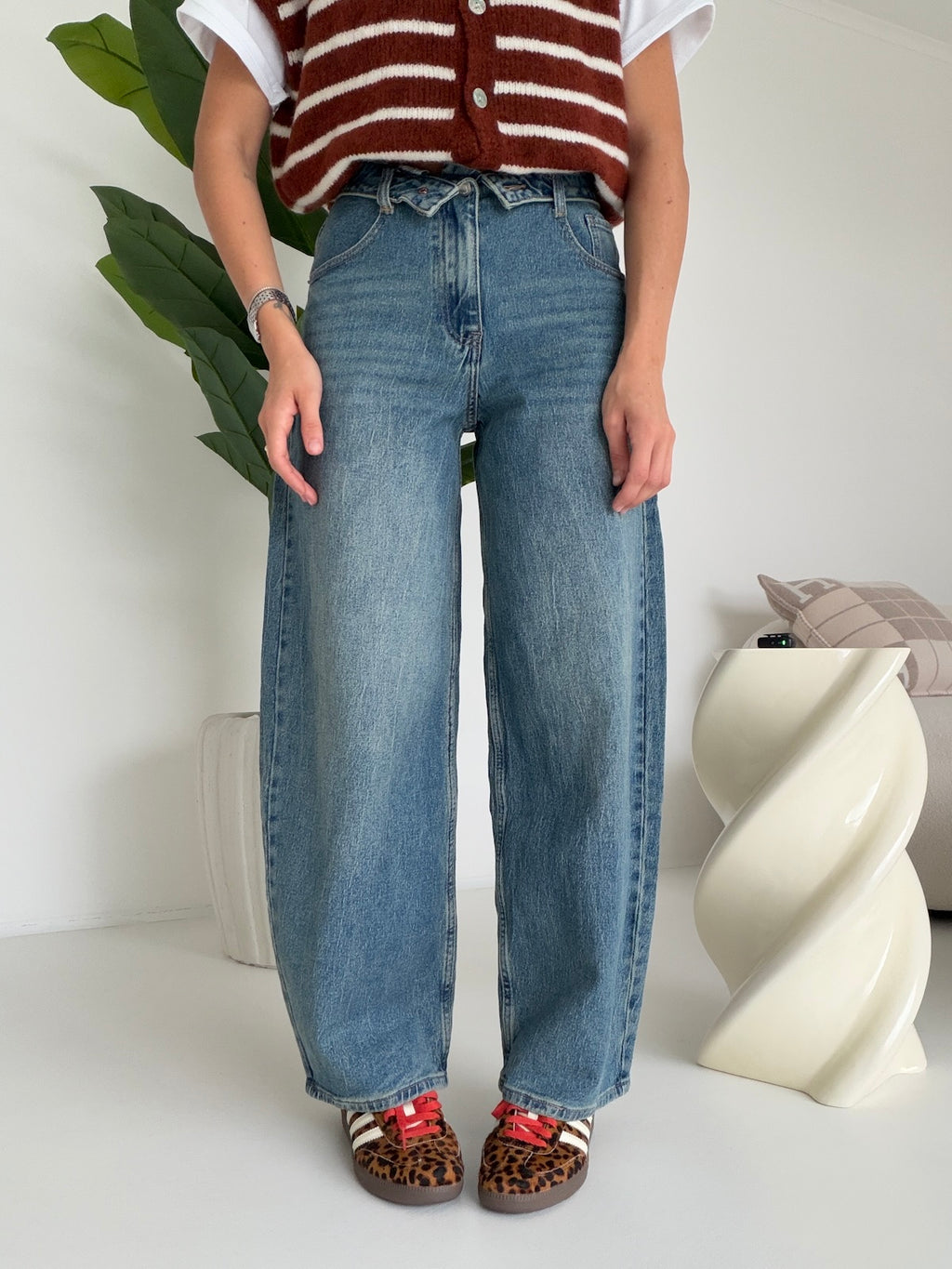 MG-1645-JEANS BARREL RISVOLTO