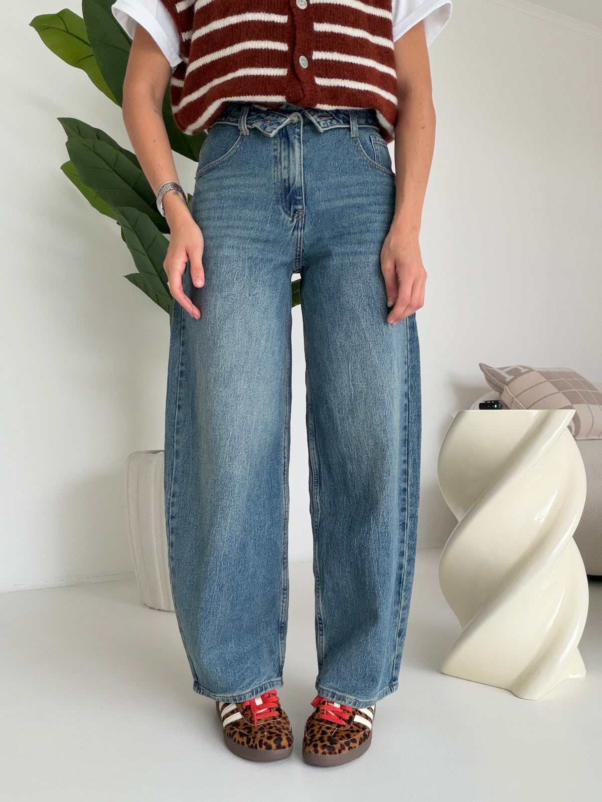 MG-1645-JEANS BARREL RISVOLTO