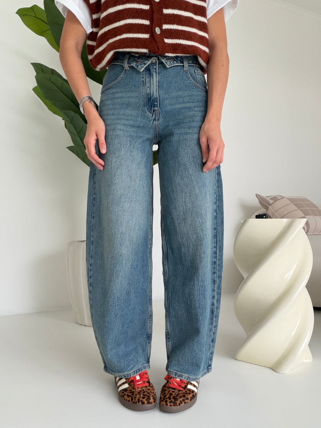 MG-1645-JEANS BARREL RISVOLTO