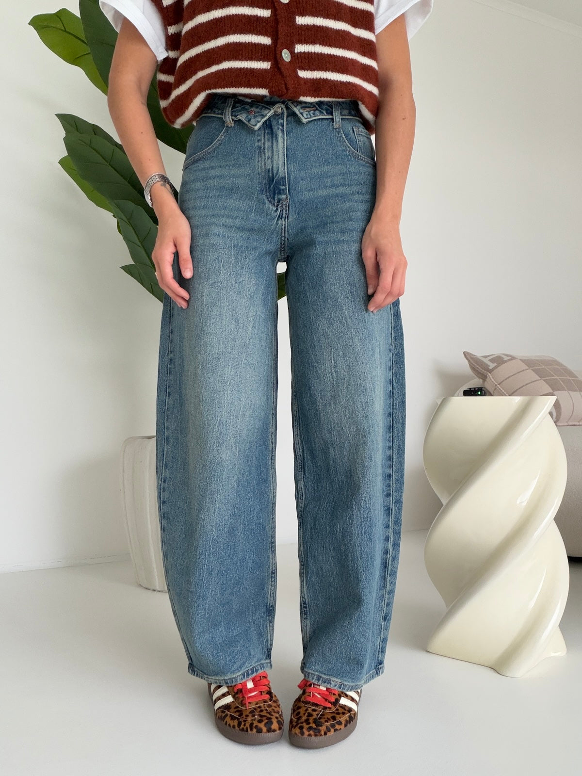 MG-1645-JEANS BARREL RISVOLTO