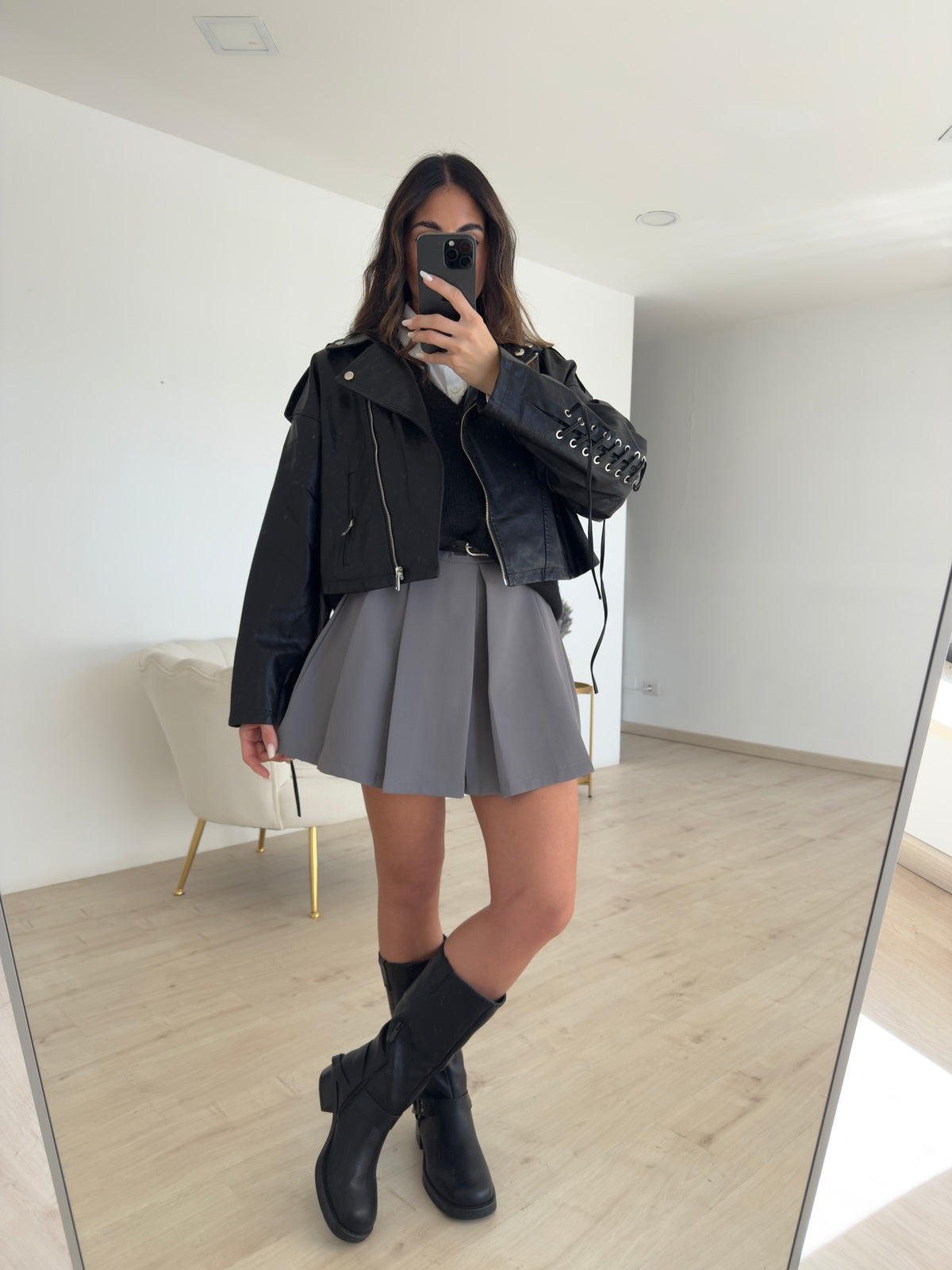 C2432-GILET+CAMICIA ILARY NERO