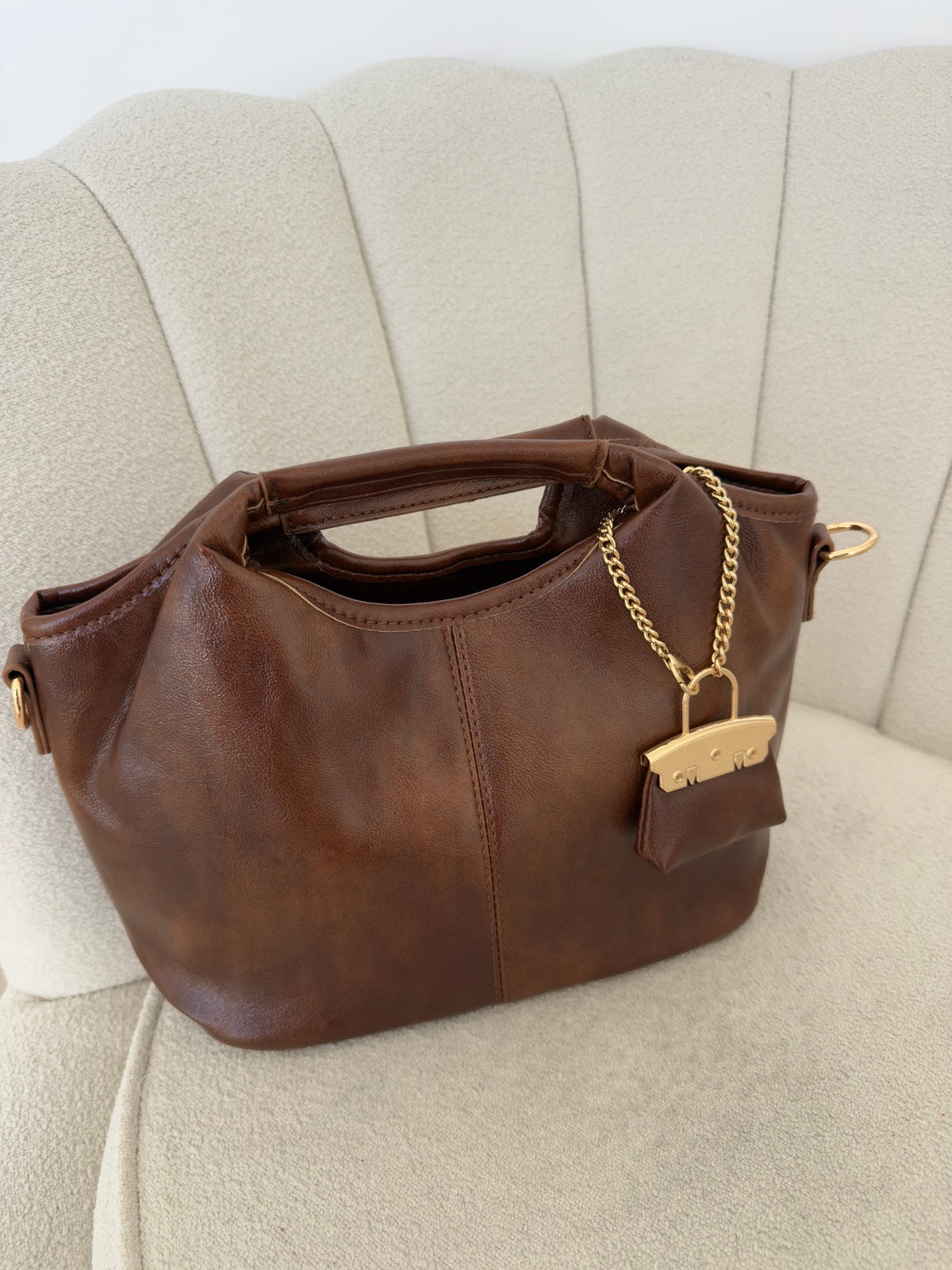 ROSSY-MINI BAG IN ECOPELLE COOKIE