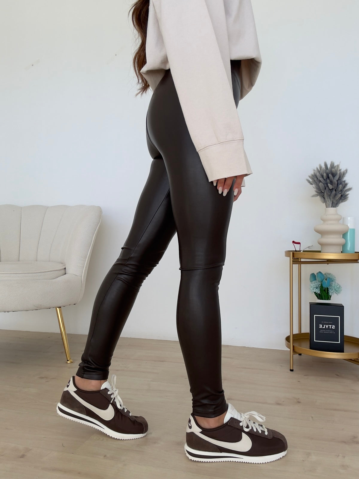 VS19039-104-LEGGINS ECOPELLE CHOCO