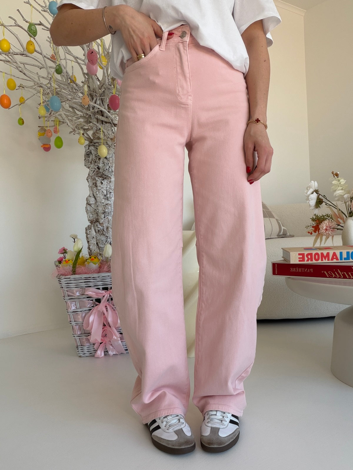 MS2213-JEANS BARREL PINK