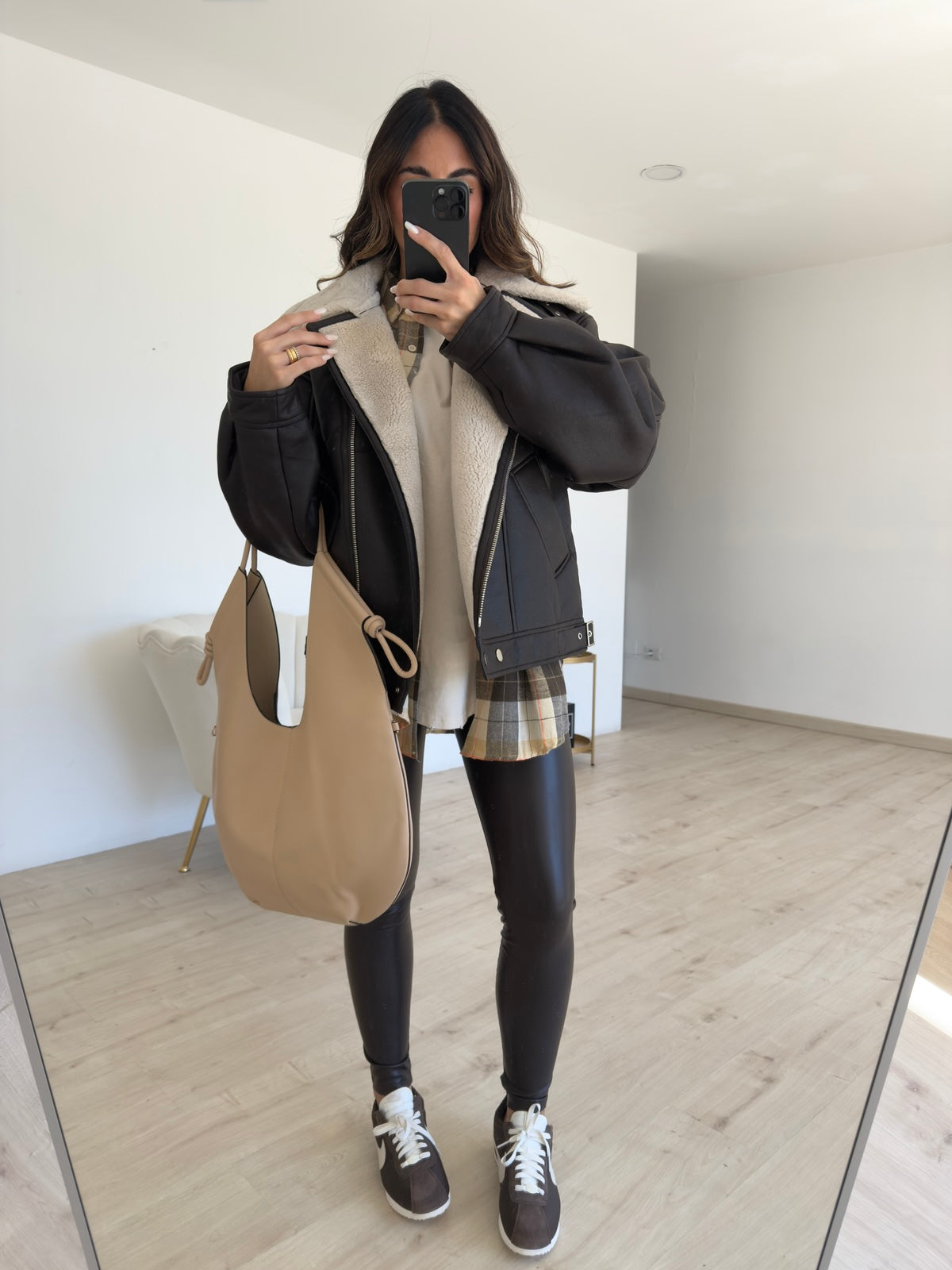 VS19039-104-LEGGINS ECOPELLE CHOCO