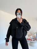 5552-MINI TRENCH TREND NERO