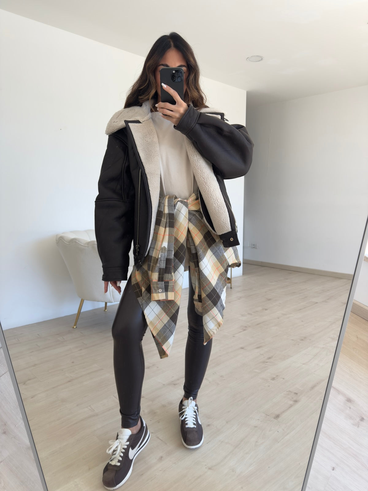 VS19039-104-LEGGINS ECOPELLE CHOCO