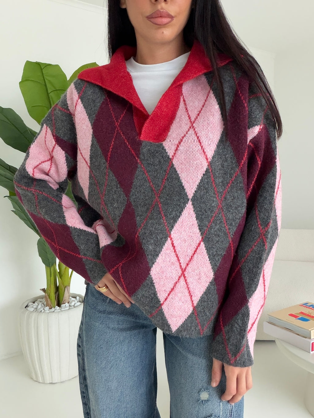 HH69721-PULL ROMBI GREY