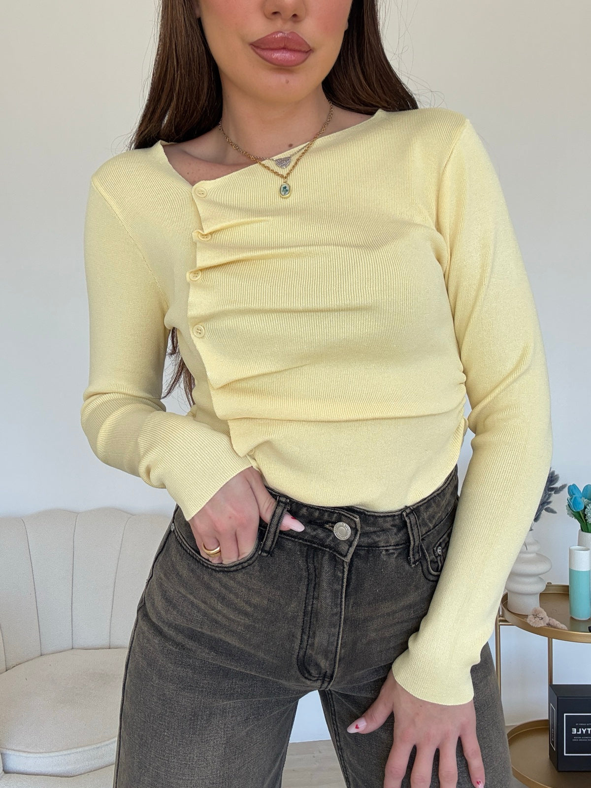6381-MAGLIA TORCHON YELLOW