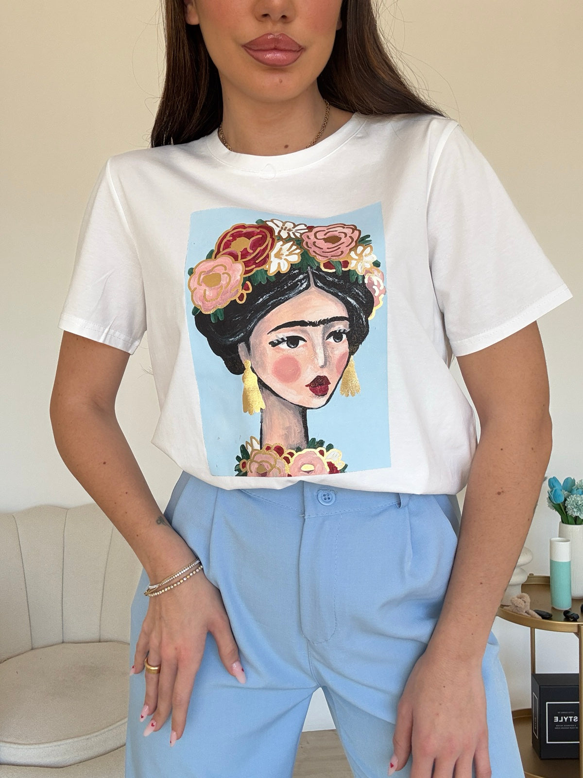 T-SHIRT FRIDA PASTELLO