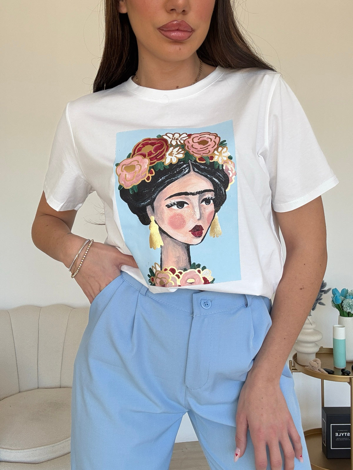 T-SHIRT FRIDA PASTELLO