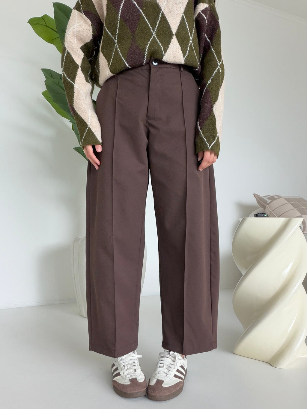 PANTALONE SLOUCHY CHOCO