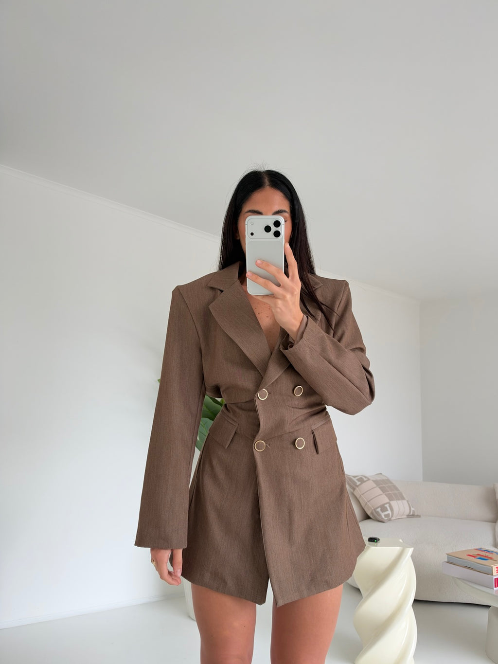 MINI ABITO GIACCA JUSTINE TAUPE
