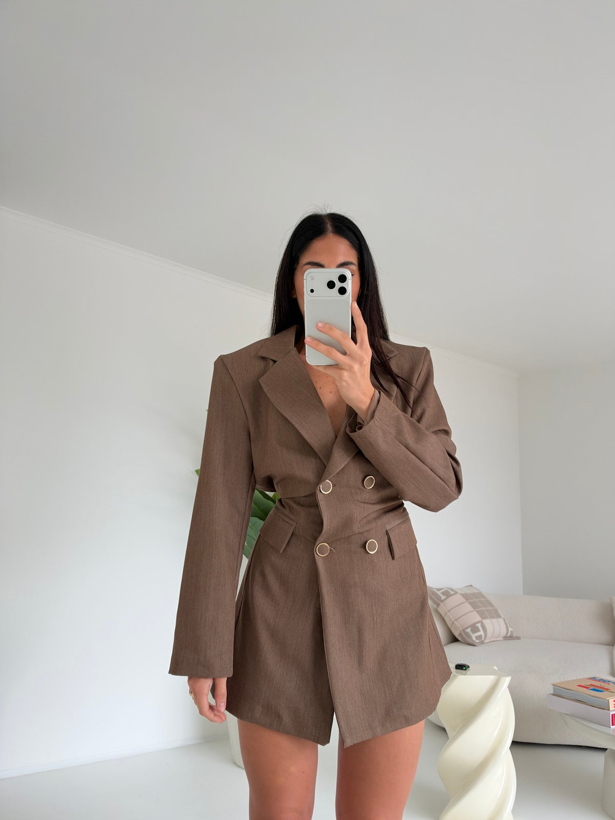 MINI ABITO GIACCA JUSTINE TAUPE