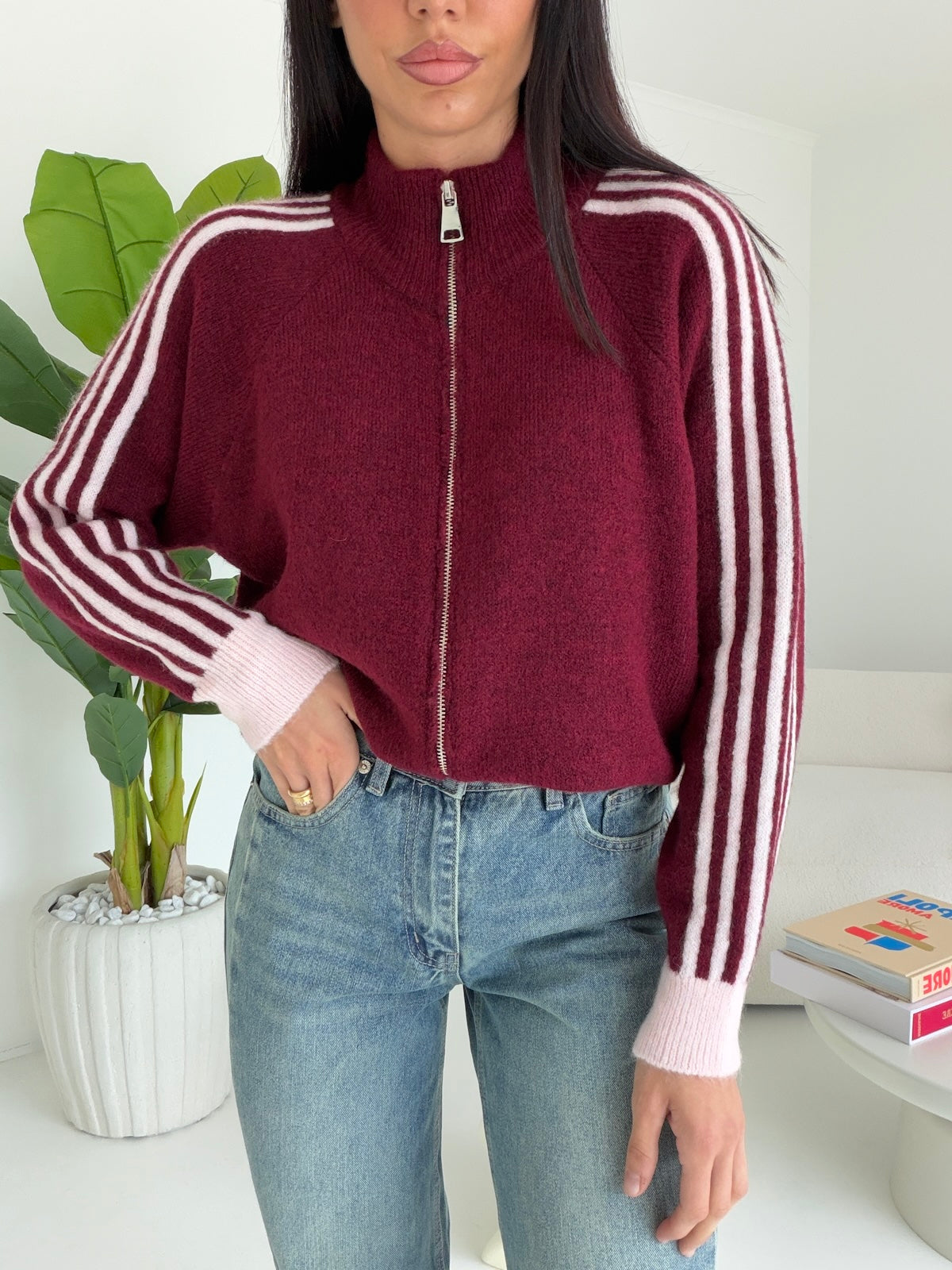 CARDIGAN AMIRA BORDEAUX