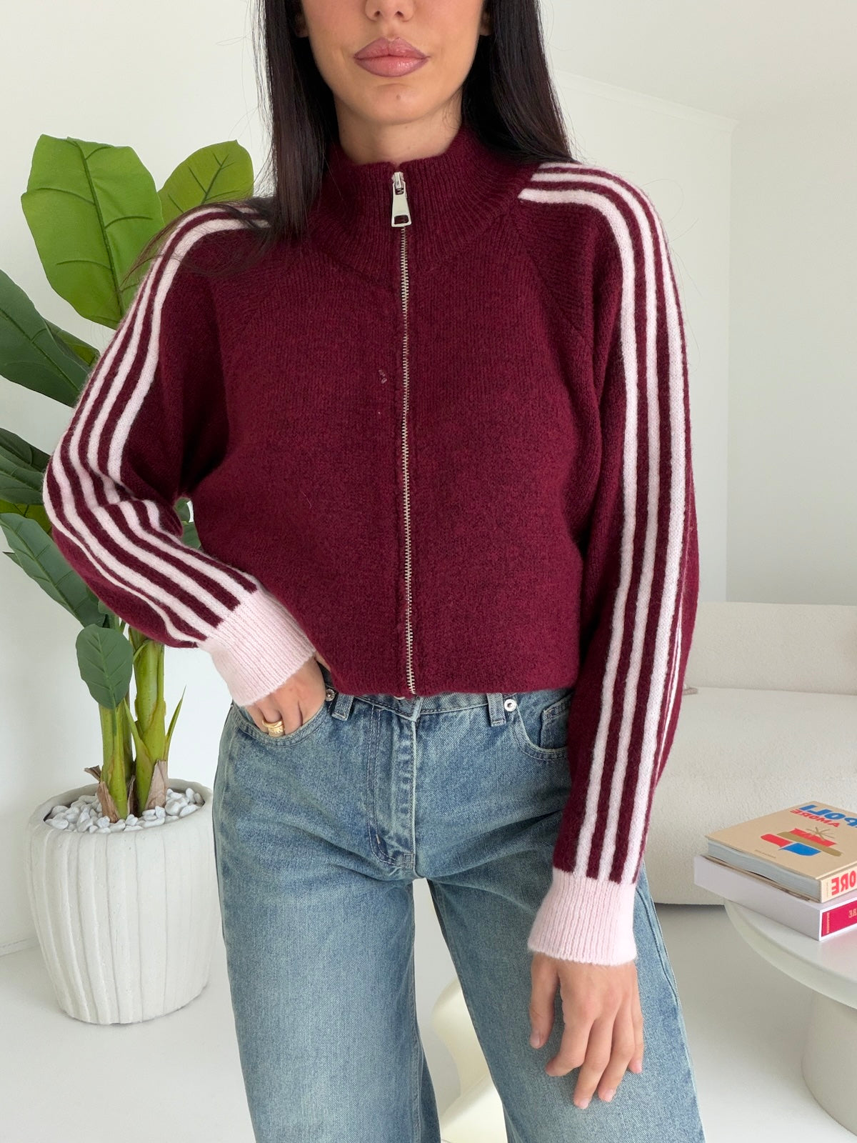 CARDIGAN AMIRA BORDEAUX