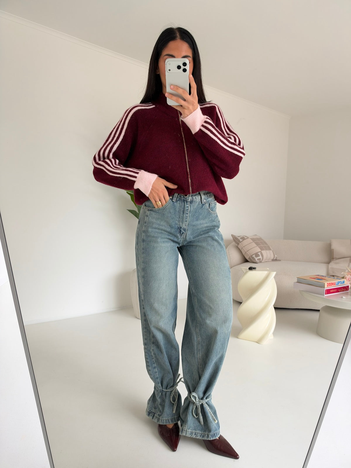 CARDIGAN AMIRA BORDEAUX