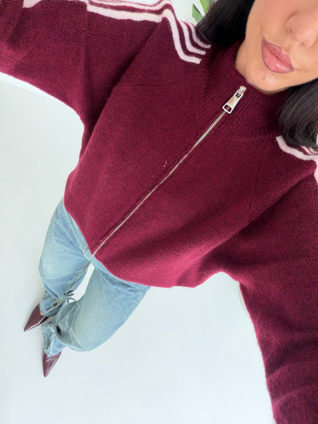 CARDIGAN AMIRA BORDEAUX
