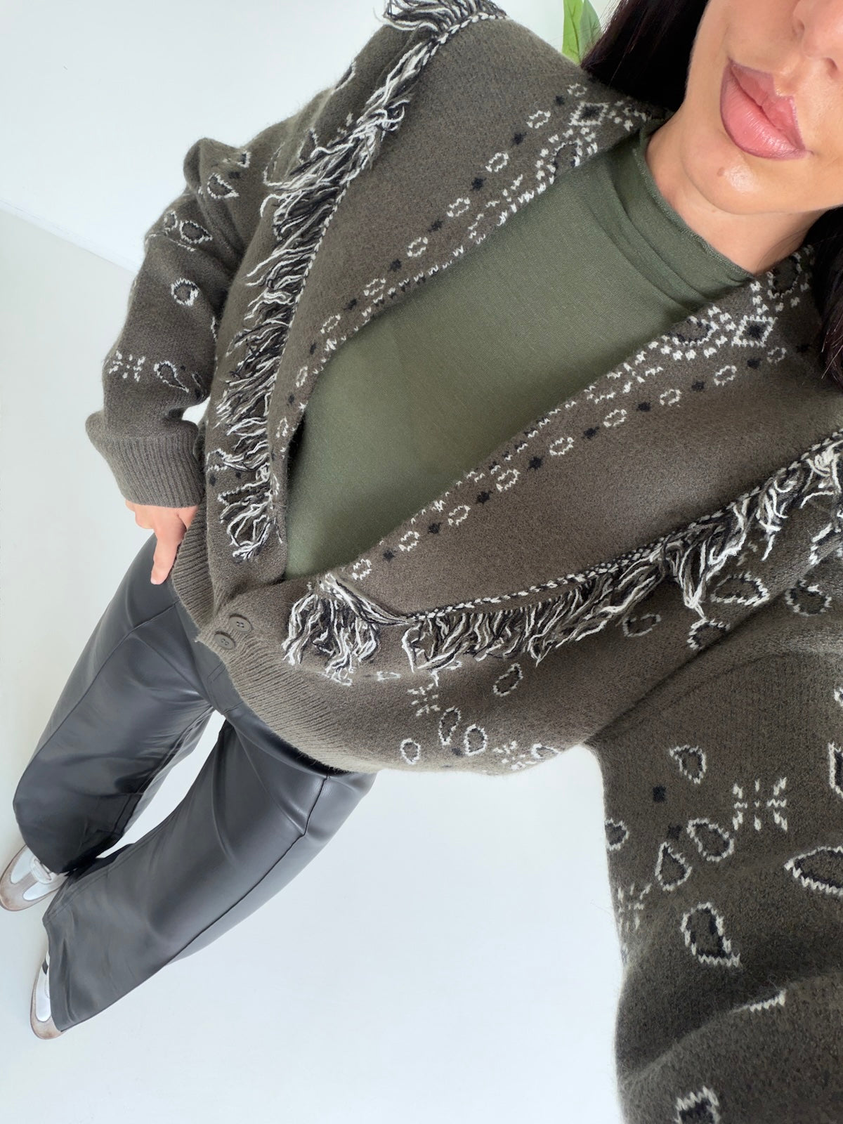 YHC7390-CARDIGAN BRAIES MILITARE