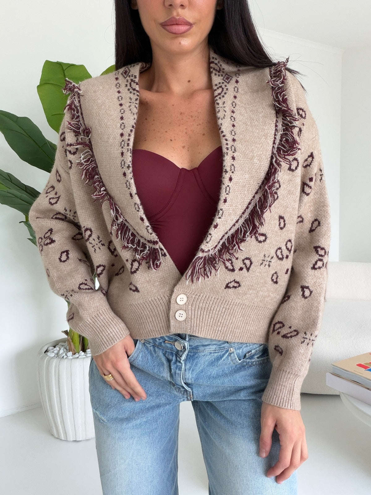 YHC7390-CARDIGAN BRAIES BISCOTTO