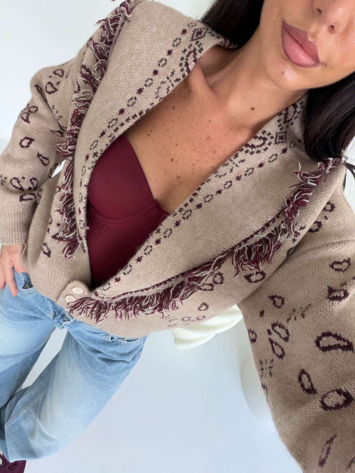 YHC7390-CARDIGAN BRAIES BISCOTTO