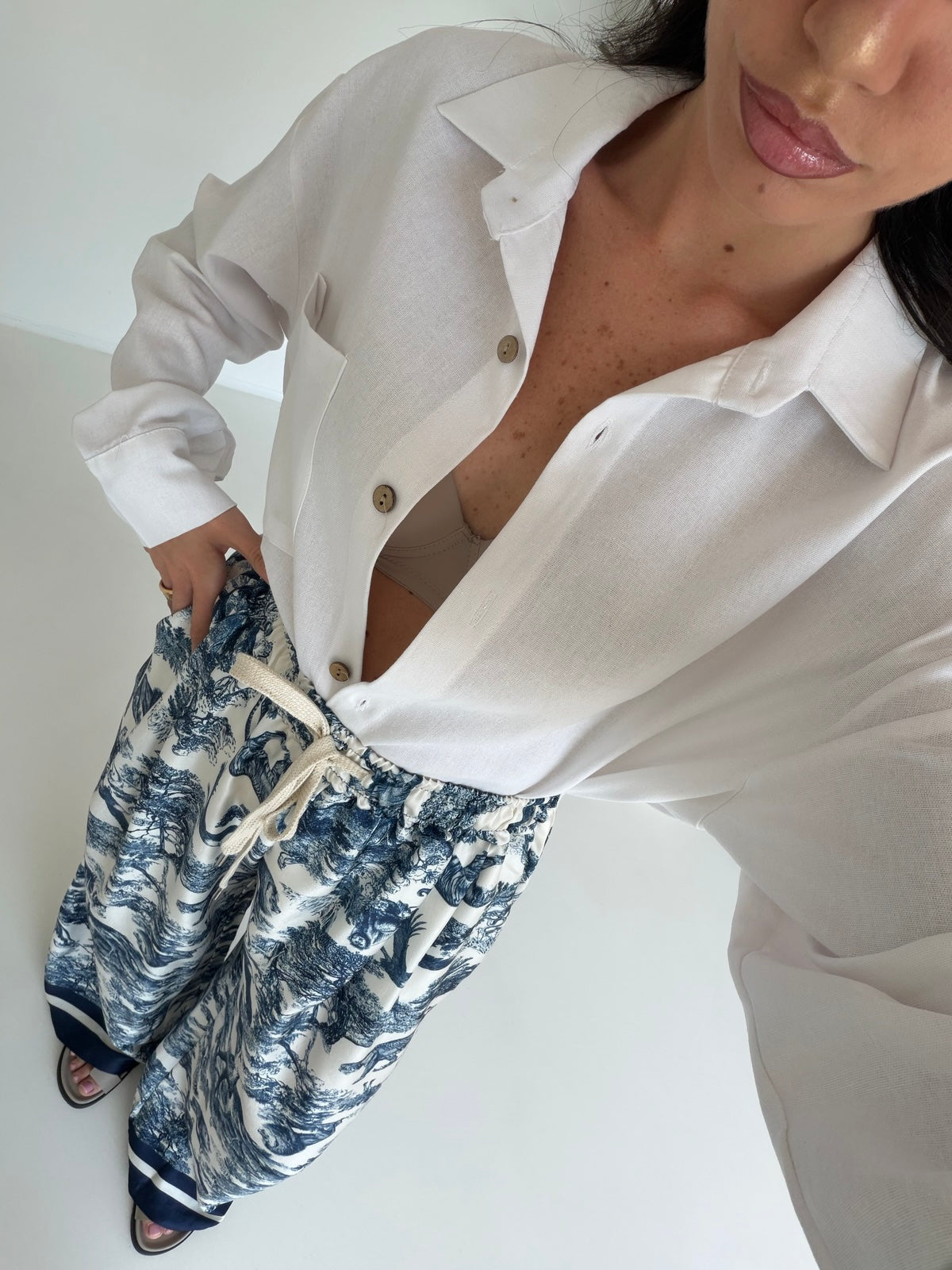 CAMICIA IN SIMIL LINO MILK