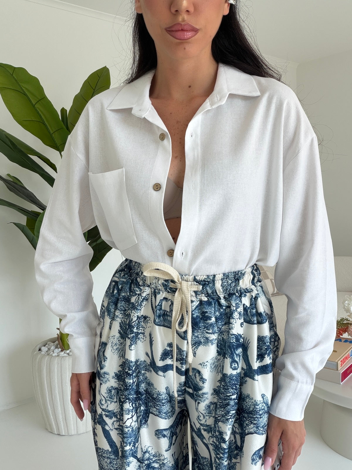 CAMICIA IN SIMIL LINO MILK