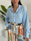 CAMICIA IN SIMIL LINO PASTELLO