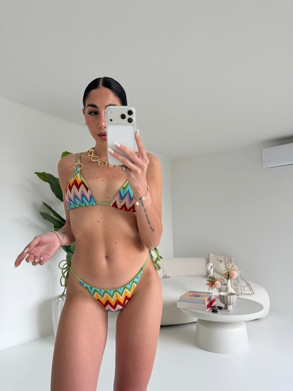 SE5666-1-SET ABITO+BIKINI MIAMI MACARON