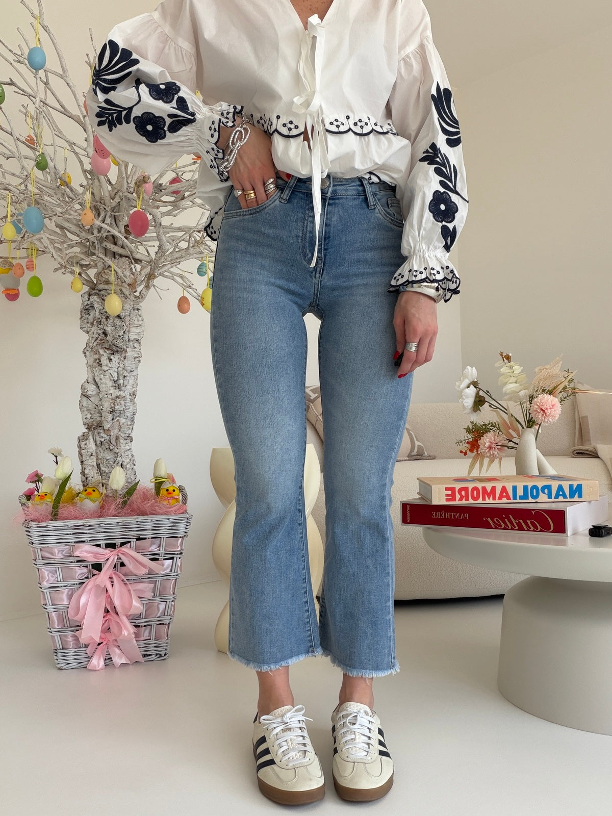 SJ1700-JEANS TROMBETTA DENIM CHIARO