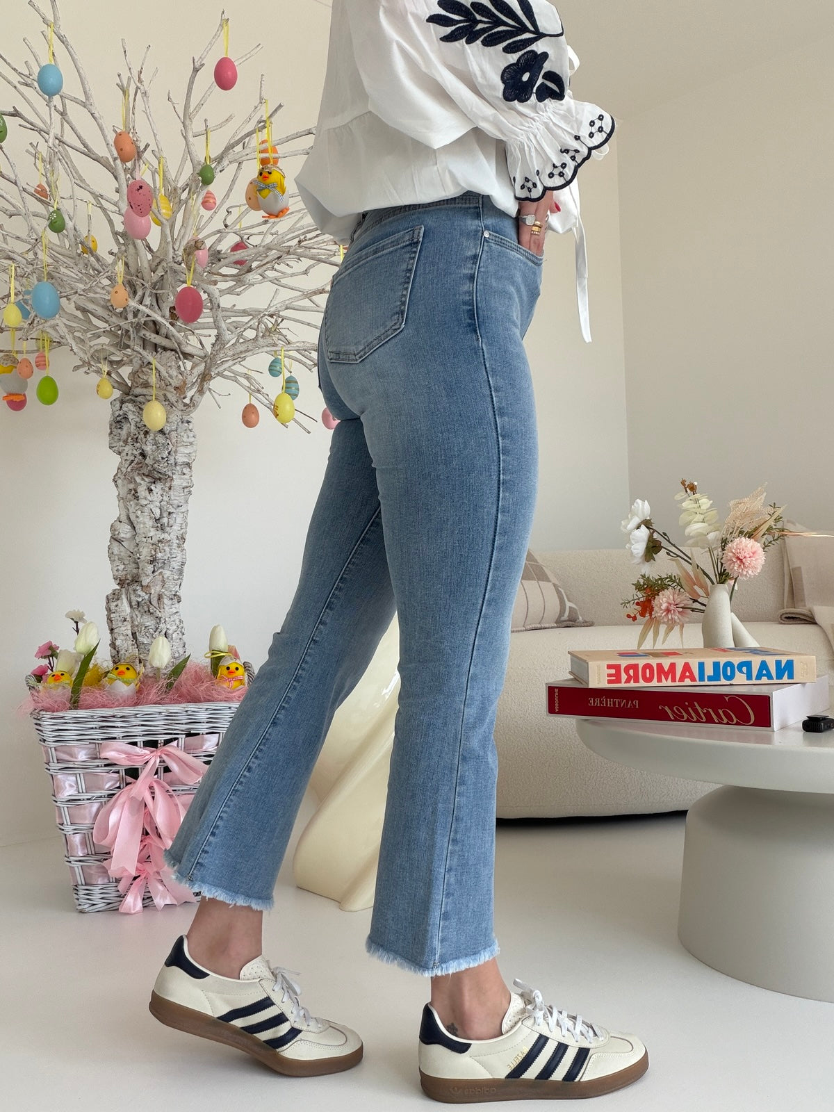 SJ1700-JEANS TROMBETTA DENIM CHIARO
