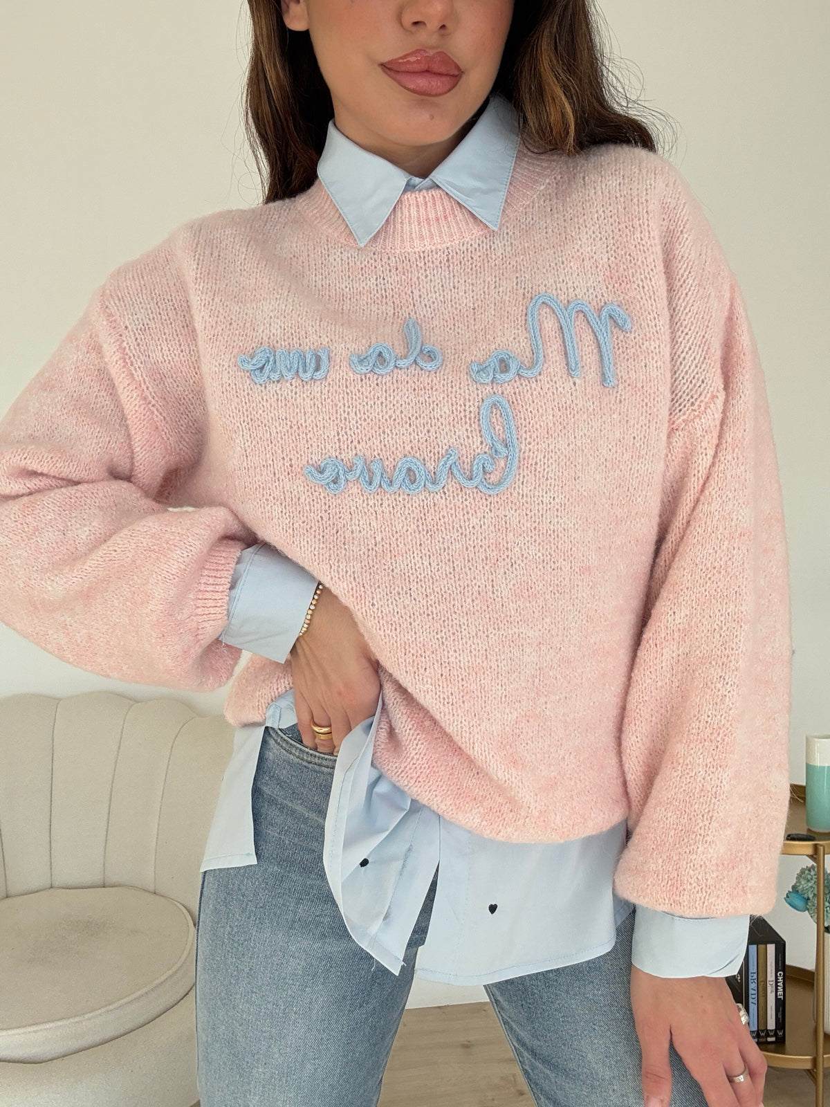 PULL 'MA DA UNO BRAVO' BABY PINK