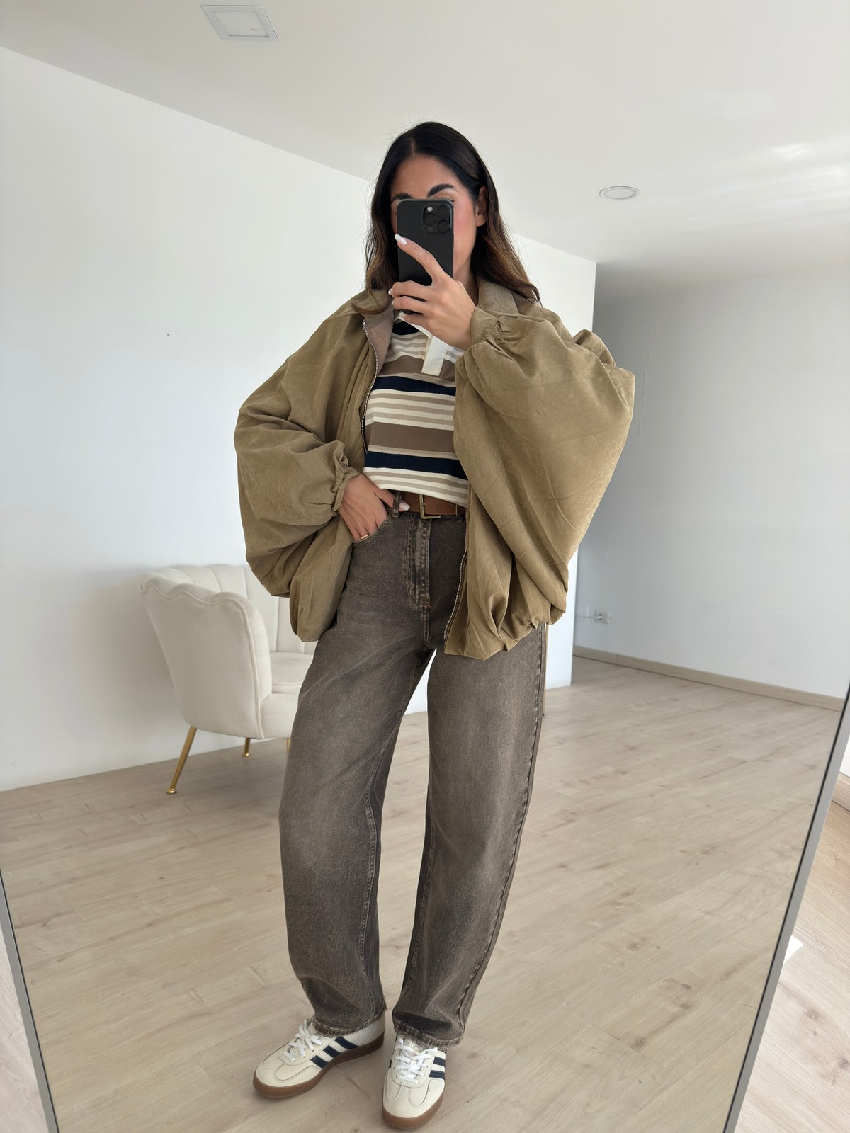 W694-BOMBER HARPER TAUPE