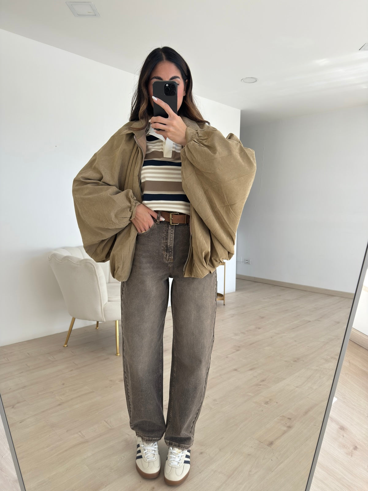 W694-BOMBER HARPER TAUPE