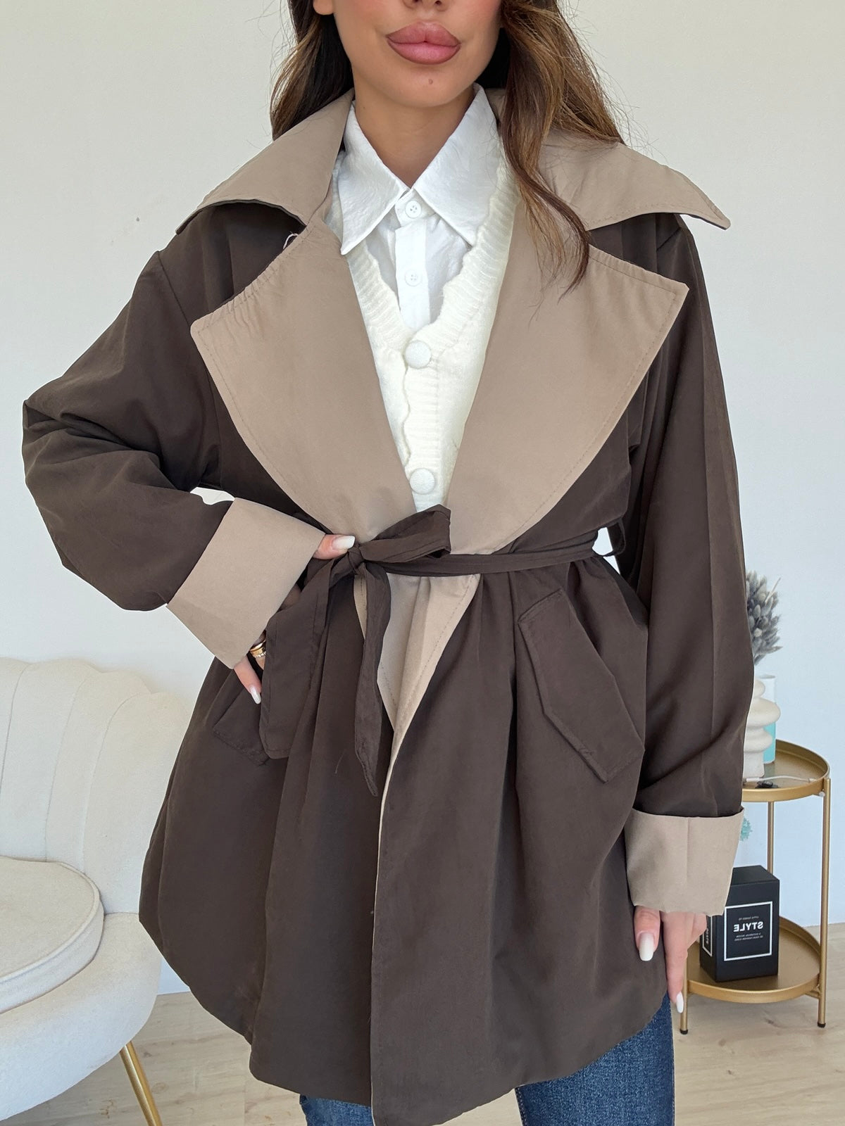 TRENCH ERIKA CHOCO