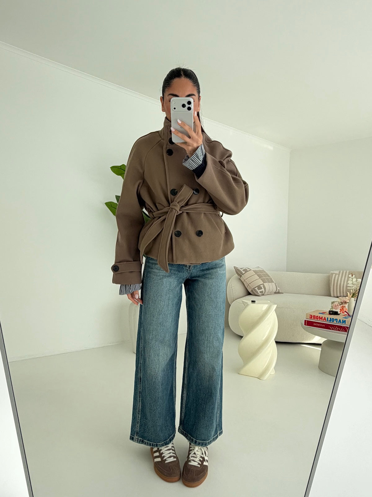 MINI TRENCH CLAUDIA TAUPE